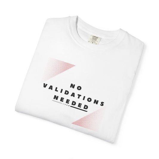 no validations needed white t-shirt fold