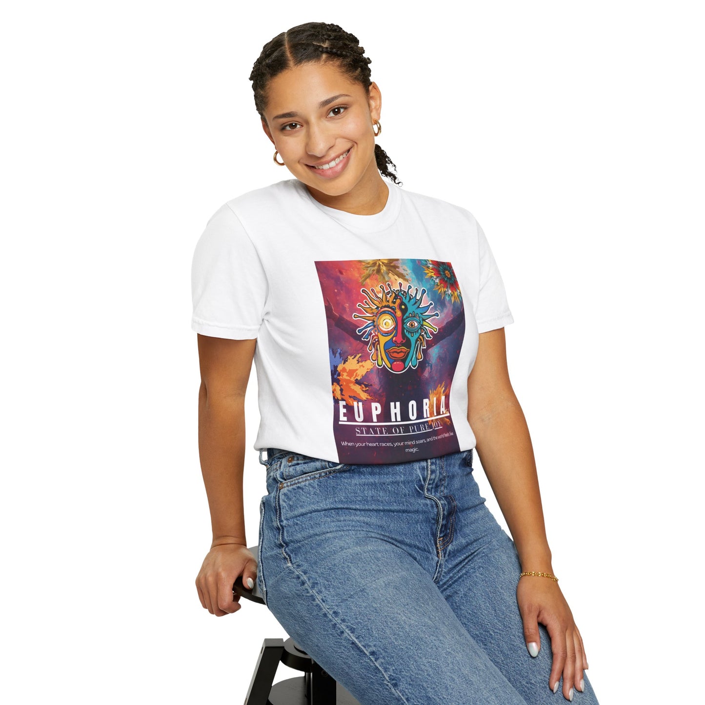 Euphoria Psychedelic Art T-Shirt- Music festivals 2026