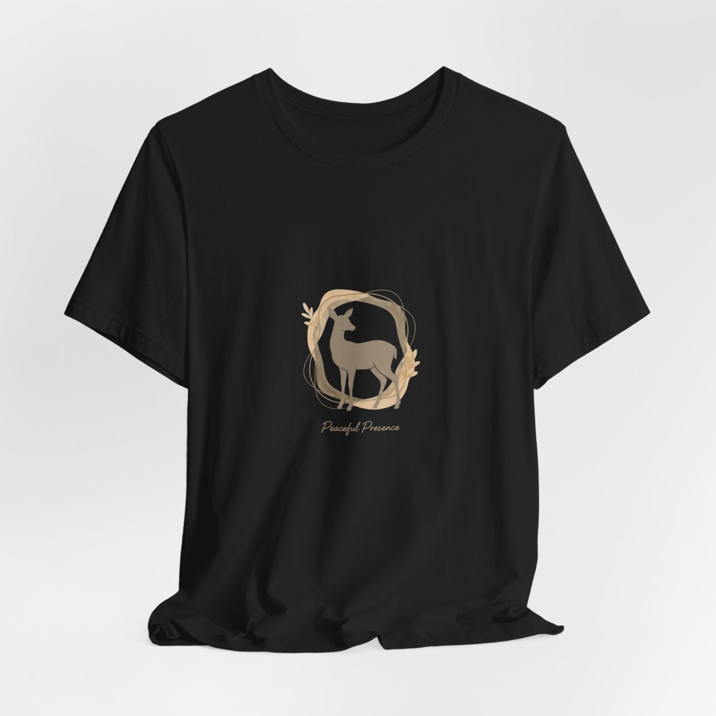 Minimal Deer Silhouette Tee | neutral animal spots, quiet nature pattern