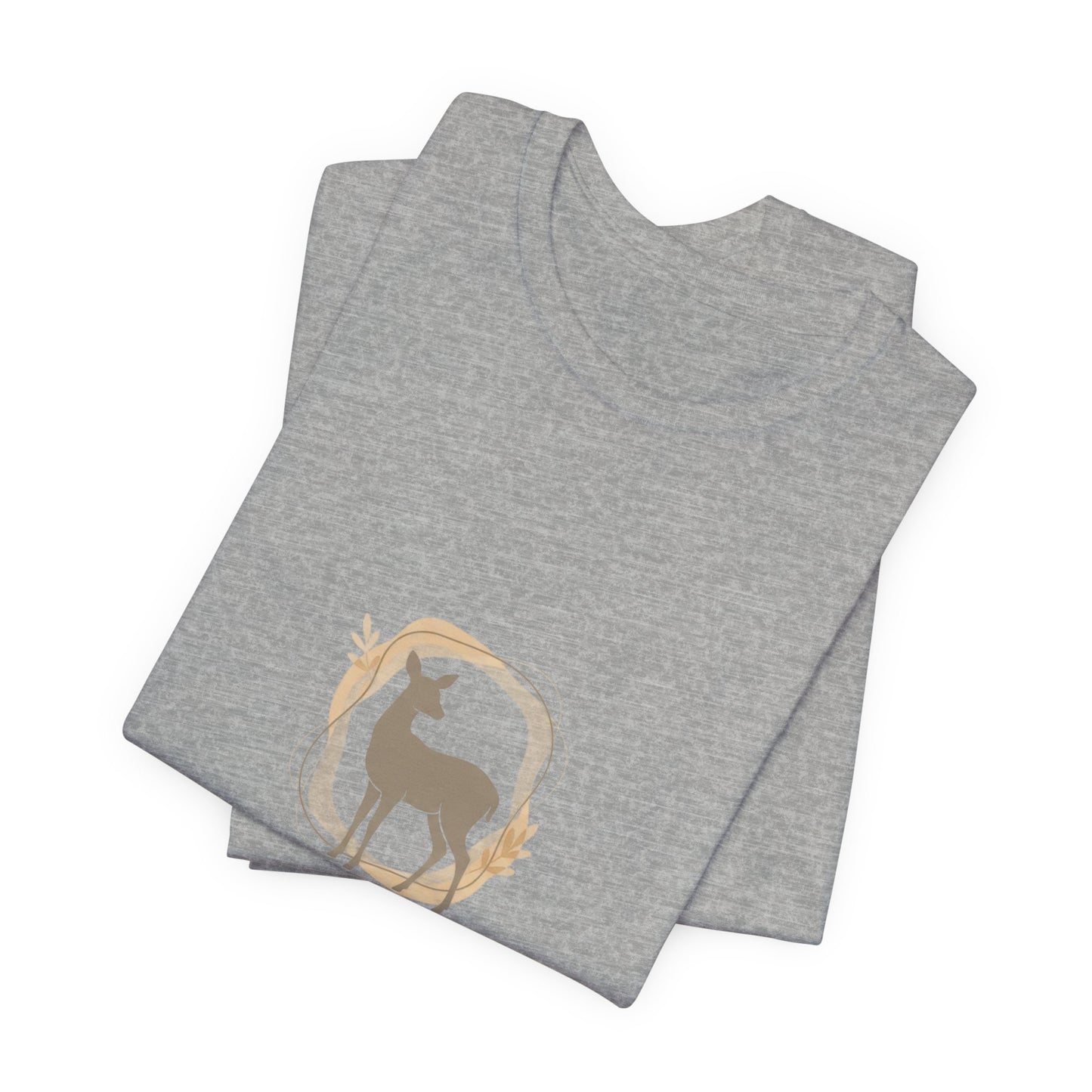 Minimal Deer Silhouette Tee | neutral animal spots, quiet nature pattern