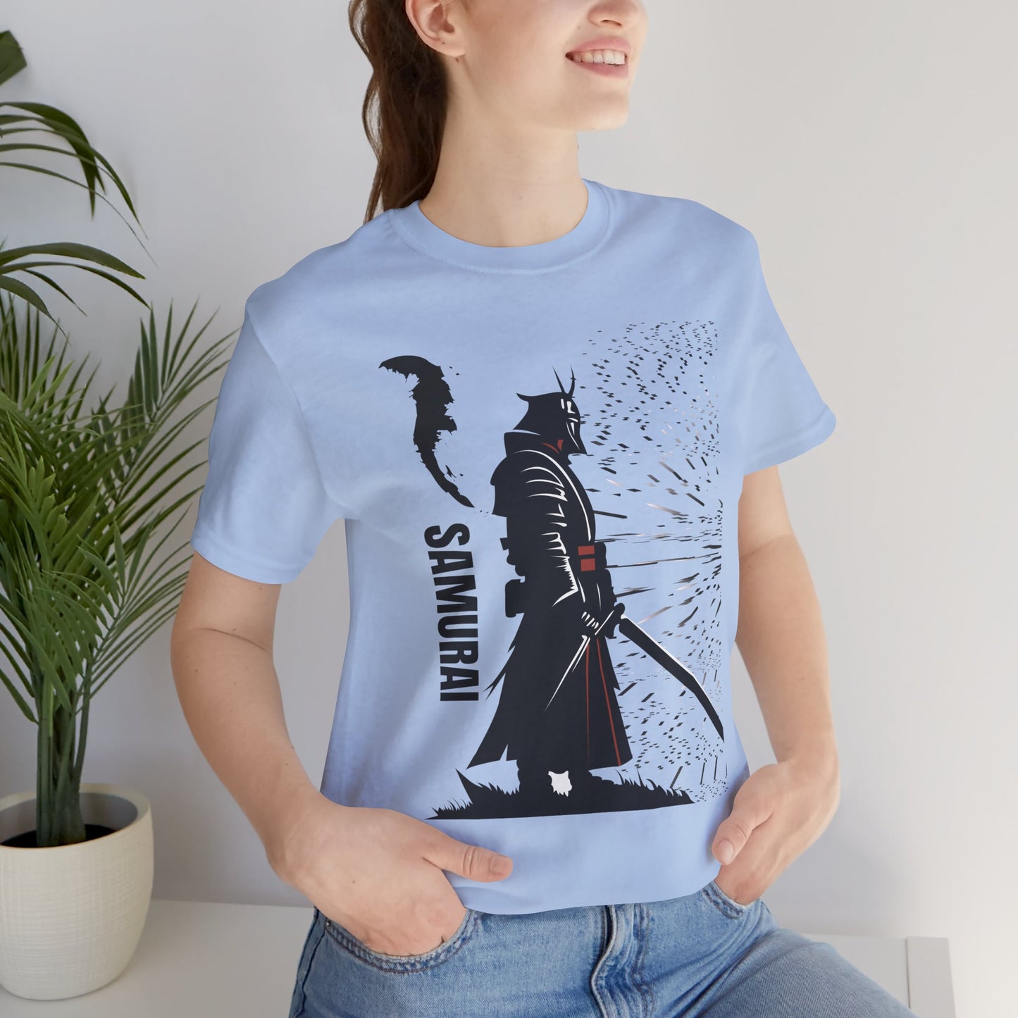 Samurai Graphic Tee - Katana Warrior Silhouette T-Shirt