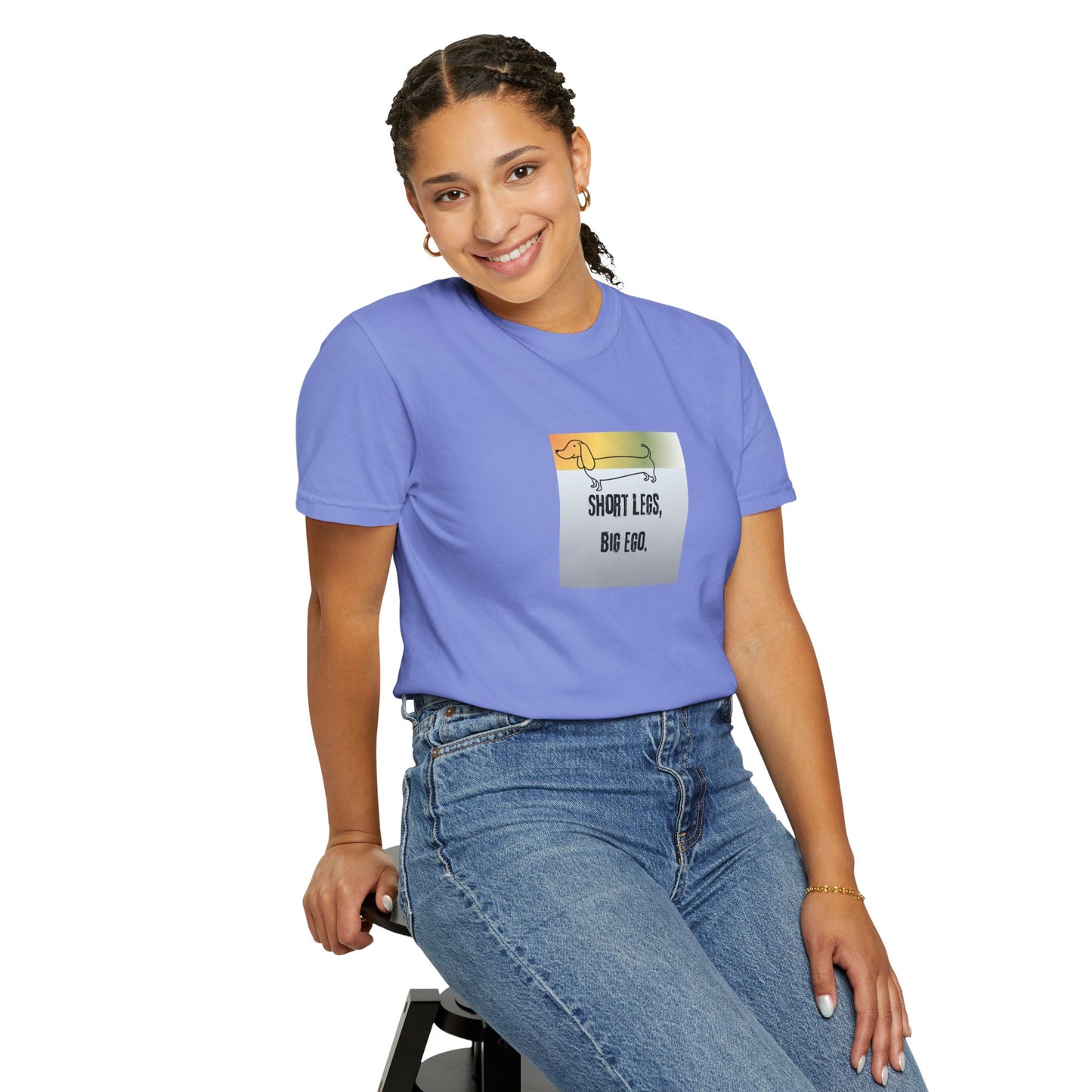 Dachshund Tee — "Short Legs, Big Ego" Graphic T-Shirt