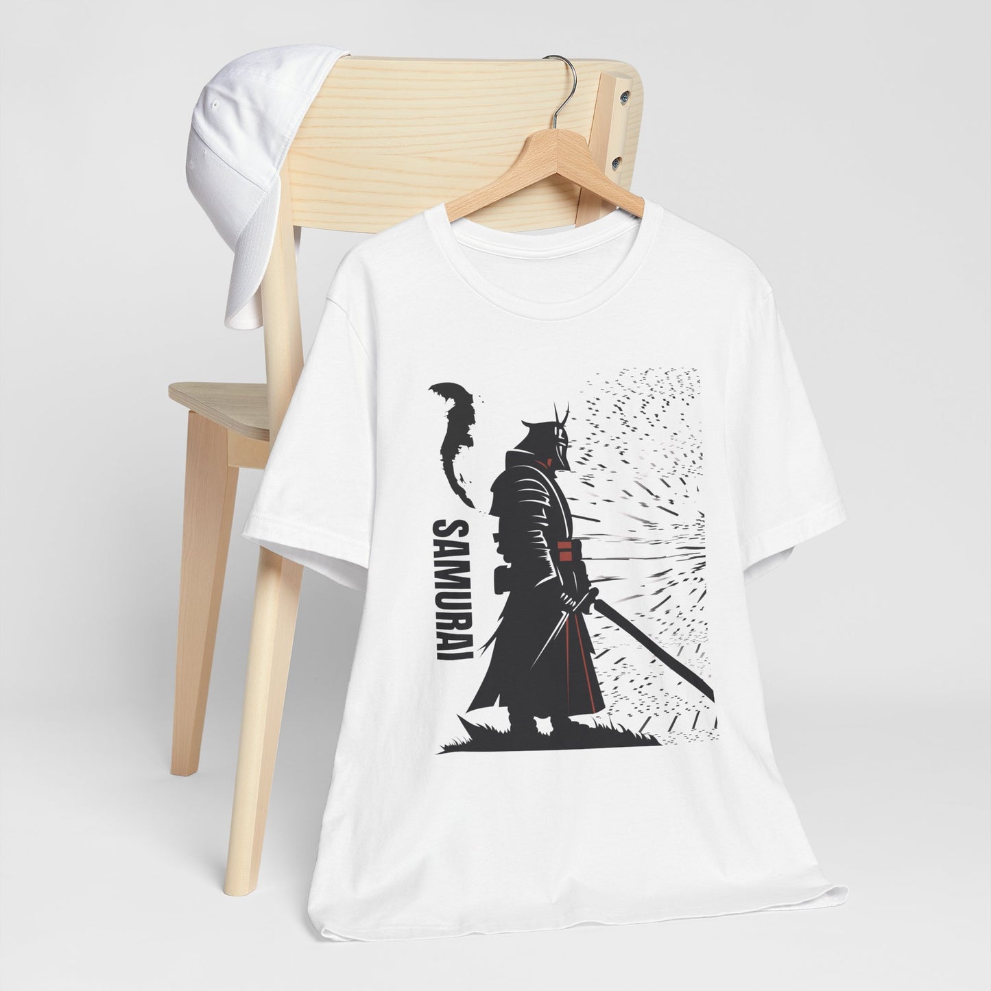 Samurai Graphic Tee - Katana Warrior Silhouette T-Shirt