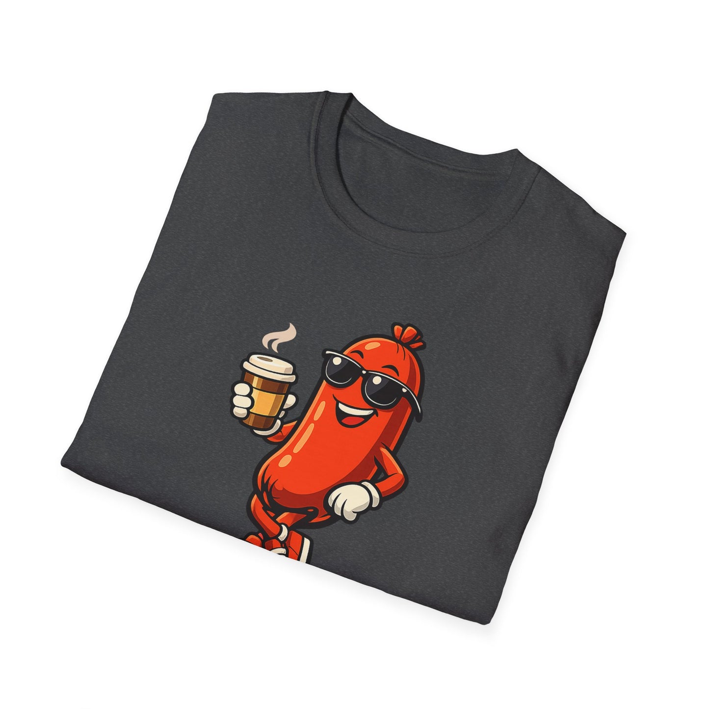 Powered by Bad Decisions Funny T-Shirt – Hot Dog Coffee Graphic Cotton Tee