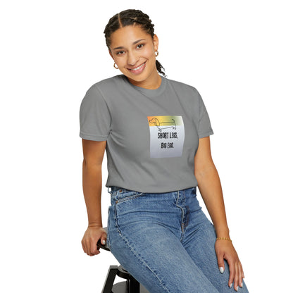 Dachshund Tee — "Short Legs, Big Ego" Graphic T-Shirt