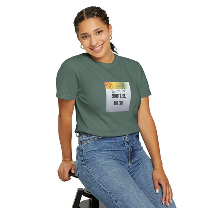 Dachshund Tee — "Short Legs, Big Ego" Graphic T-Shirt