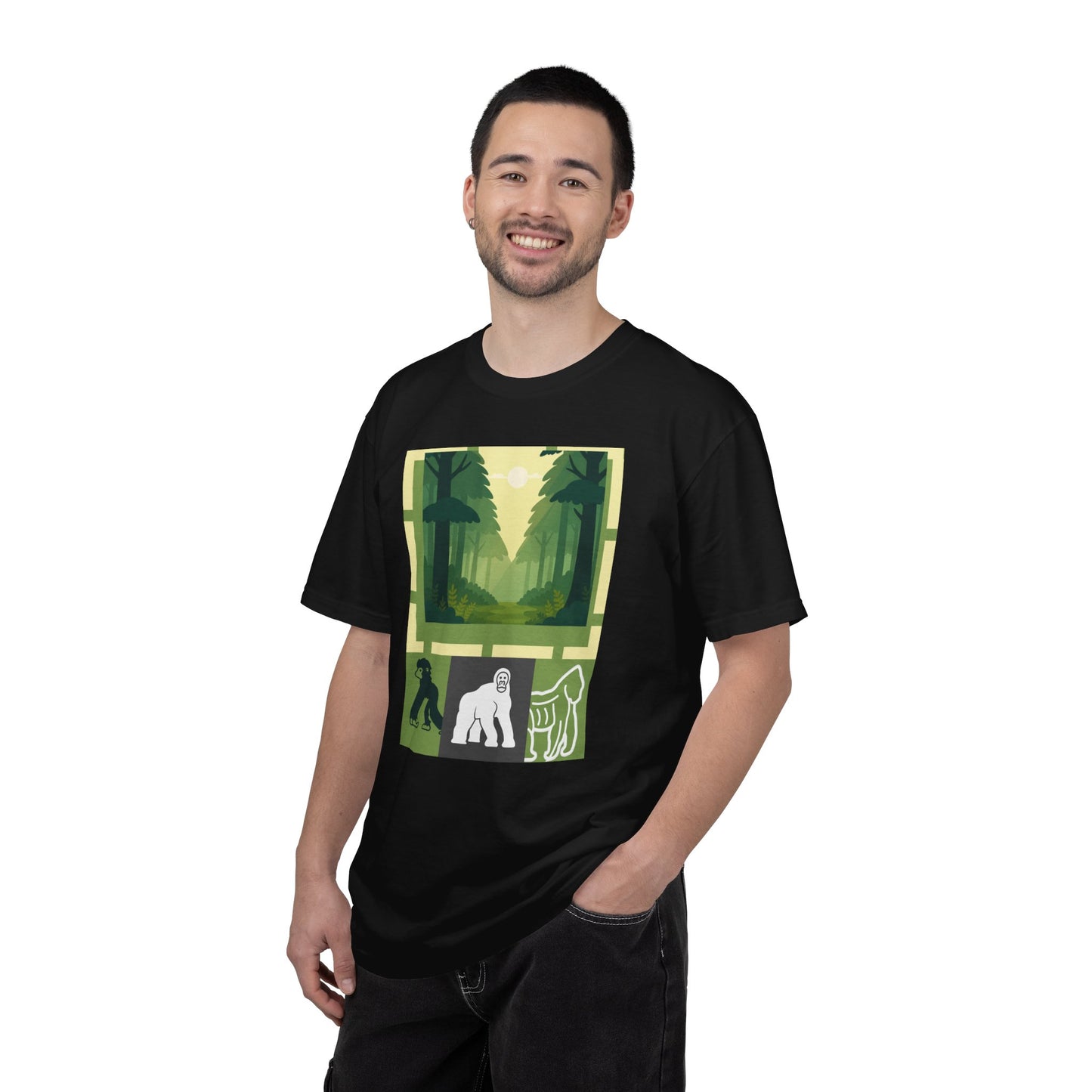 Sasquatch Forest Graphic T-Shirt — Bigfoot Nature Adventure Tee