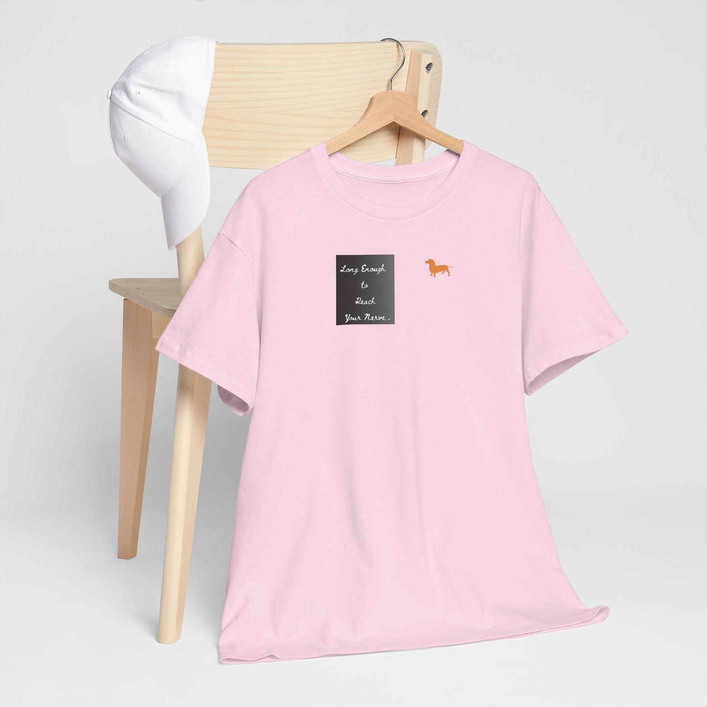 Dachshund Pocket Tee — "Long Enough to Reach Your Nerve" T-shirt