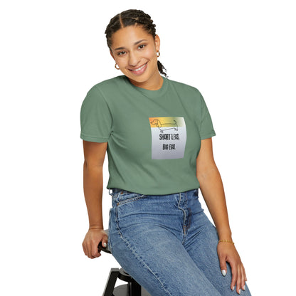 Dachshund Tee — "Short Legs, Big Ego" Graphic T-Shirt