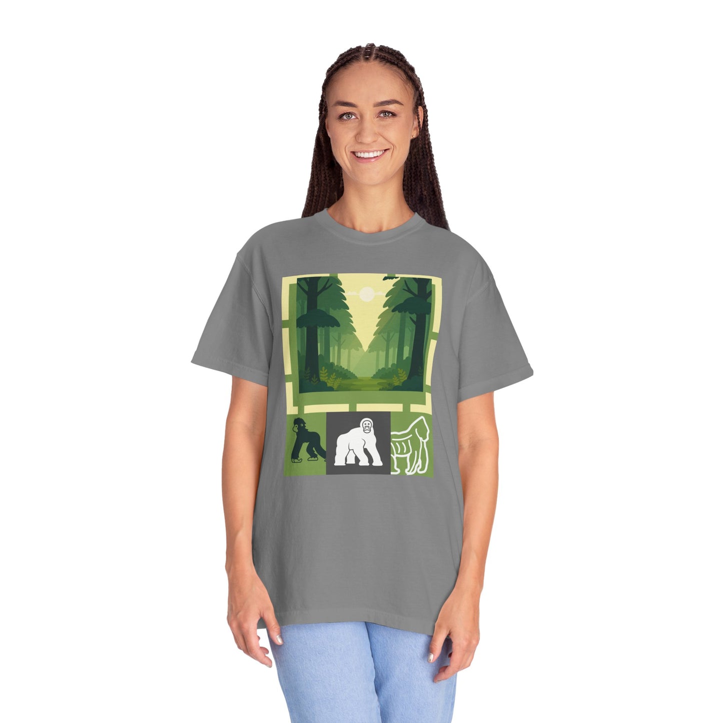 Sasquatch Forest Graphic T-Shirt — Bigfoot Nature Adventure Tee