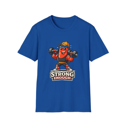 Strong Enough T-Shirt – Cute Dumbbell Gym Graphic Lightweight Cotton Tee