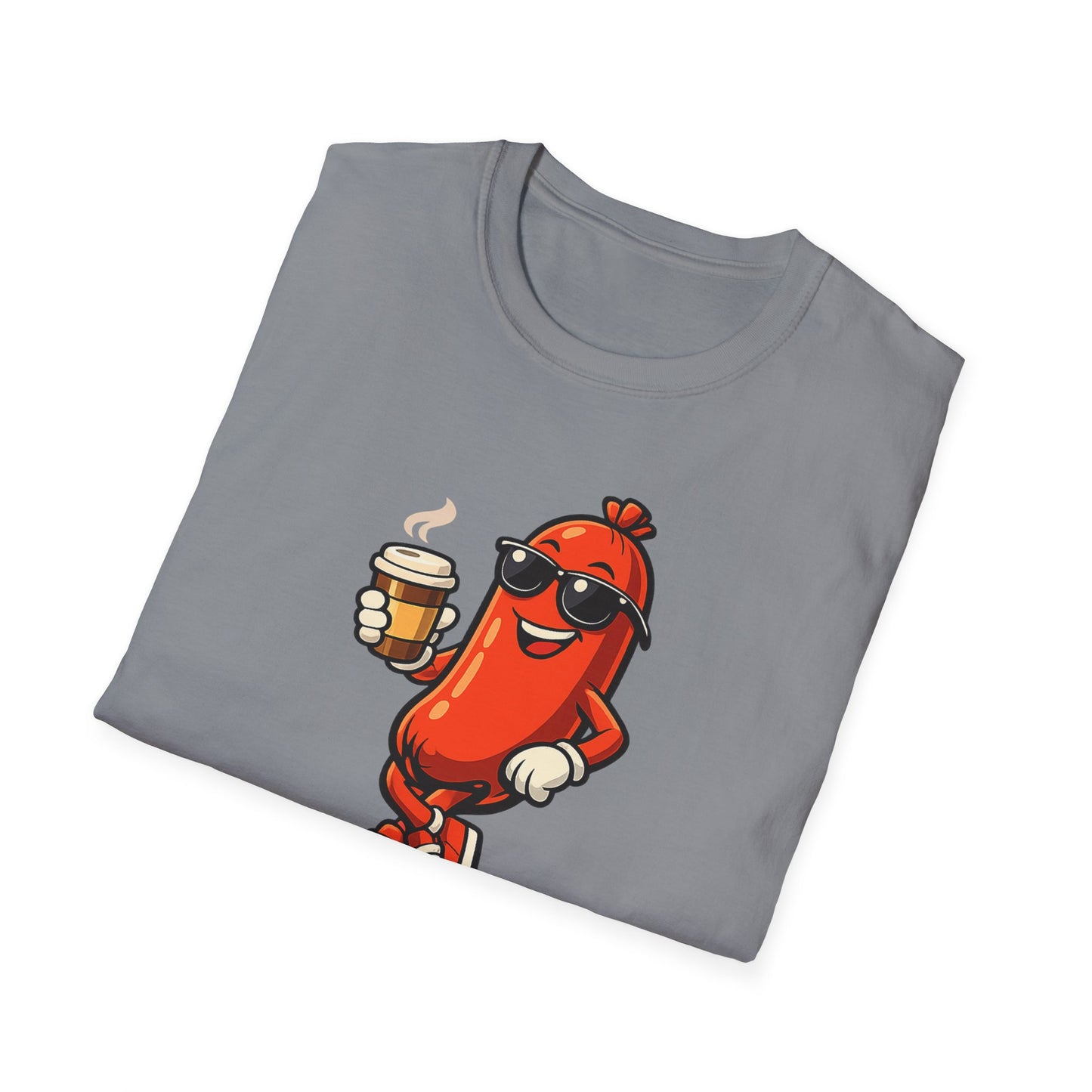 Powered by Bad Decisions Funny T-Shirt – Hot Dog Coffee Graphic Cotton Tee