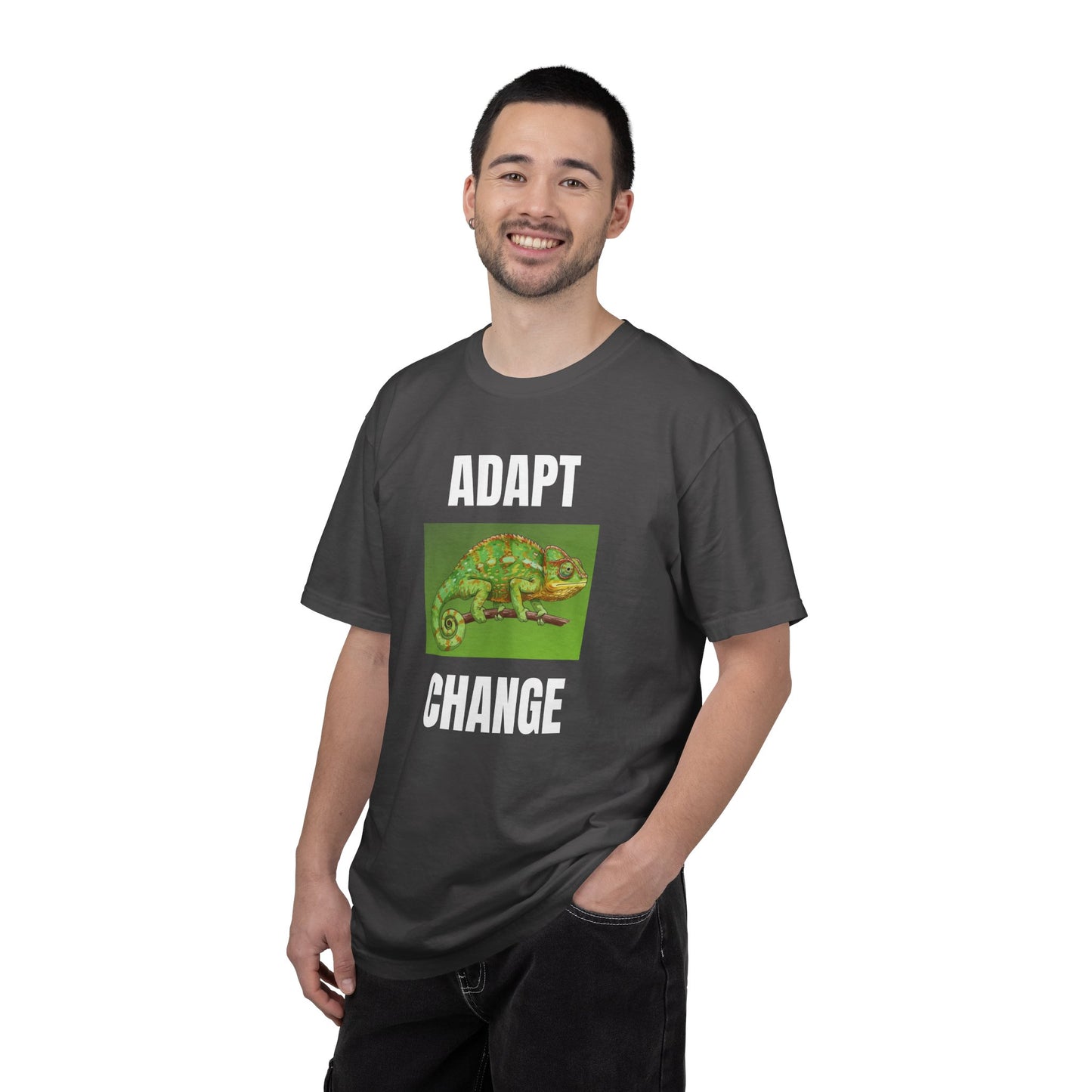 Adapt & Change T-Shirt — Chameleon Graphic Tee for Growth & Motivation