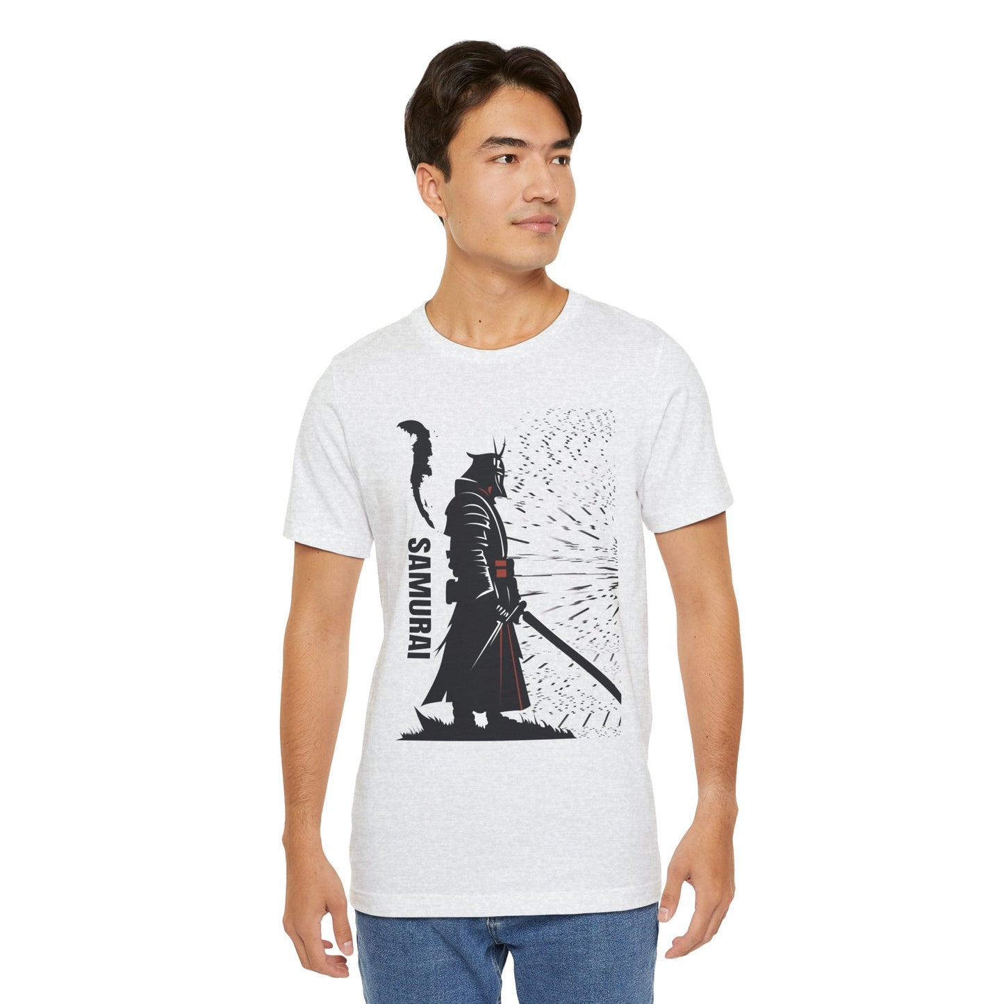 Samurai Graphic Tee - Katana Warrior Silhouette T-Shirt