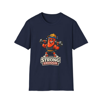 Strong Enough T-Shirt – Cute Dumbbell Gym Graphic Lightweight Cotton Tee