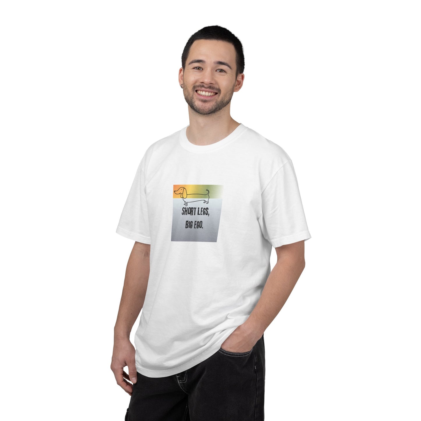 Dachshund Tee — "Short Legs, Big Ego" Graphic T-Shirt