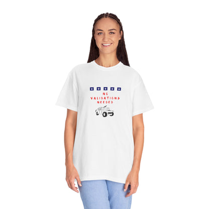 T-Shirt — "No Validations Needed" Patriotic Truck Graphic