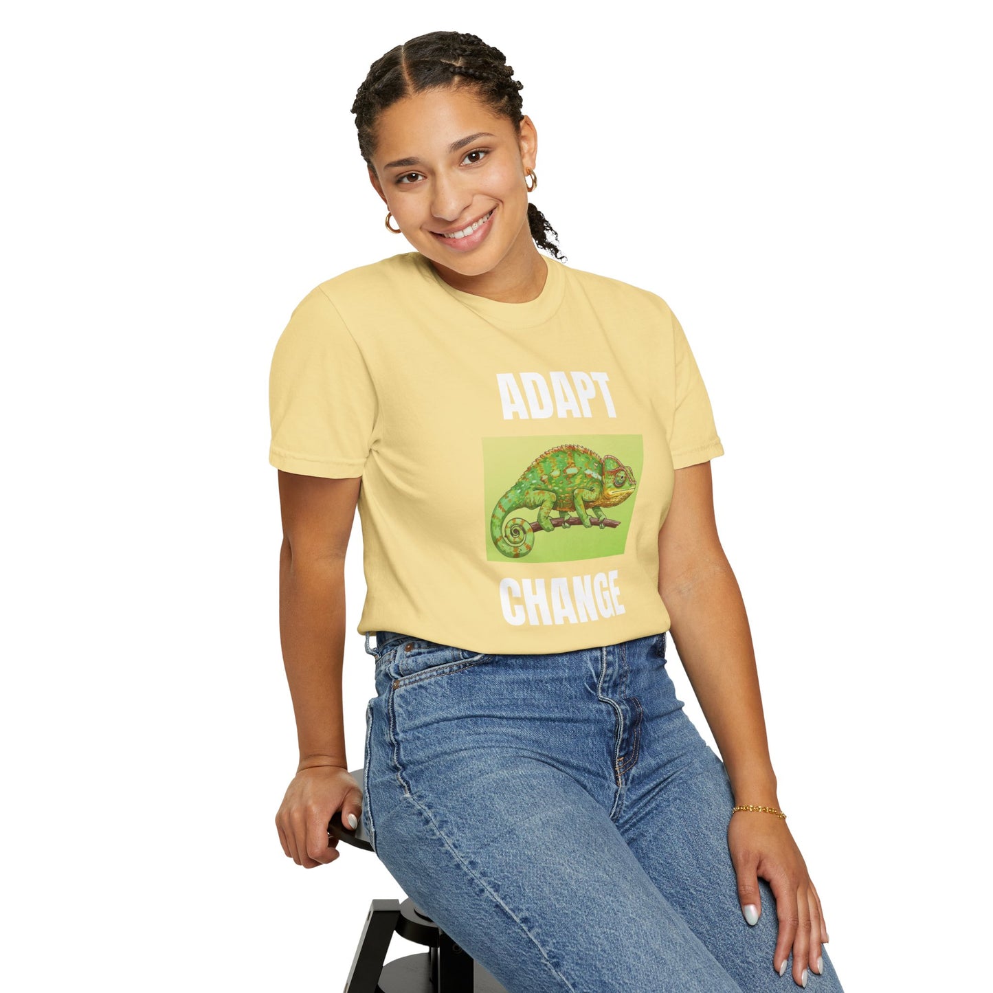 Adapt & Change T-Shirt — Chameleon Graphic Tee for Growth & Motivation
