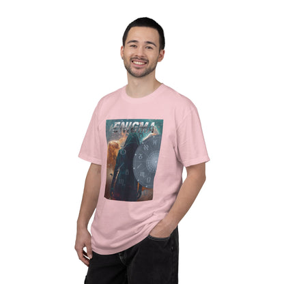 Enigma Astral T-Shirt — Zodiac Wheel & Cosmic Raven Graphic Tee