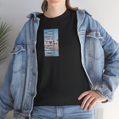 Sunset Pool Photo Tee – Summer Beach Resort  T-Shirt