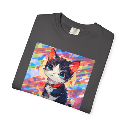 Cute Kawaii Kitten T-Shirt — Colorful Anime Cat Graphic Tee