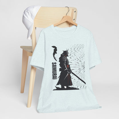 Samurai Graphic Tee - Katana Warrior Silhouette T-Shirt