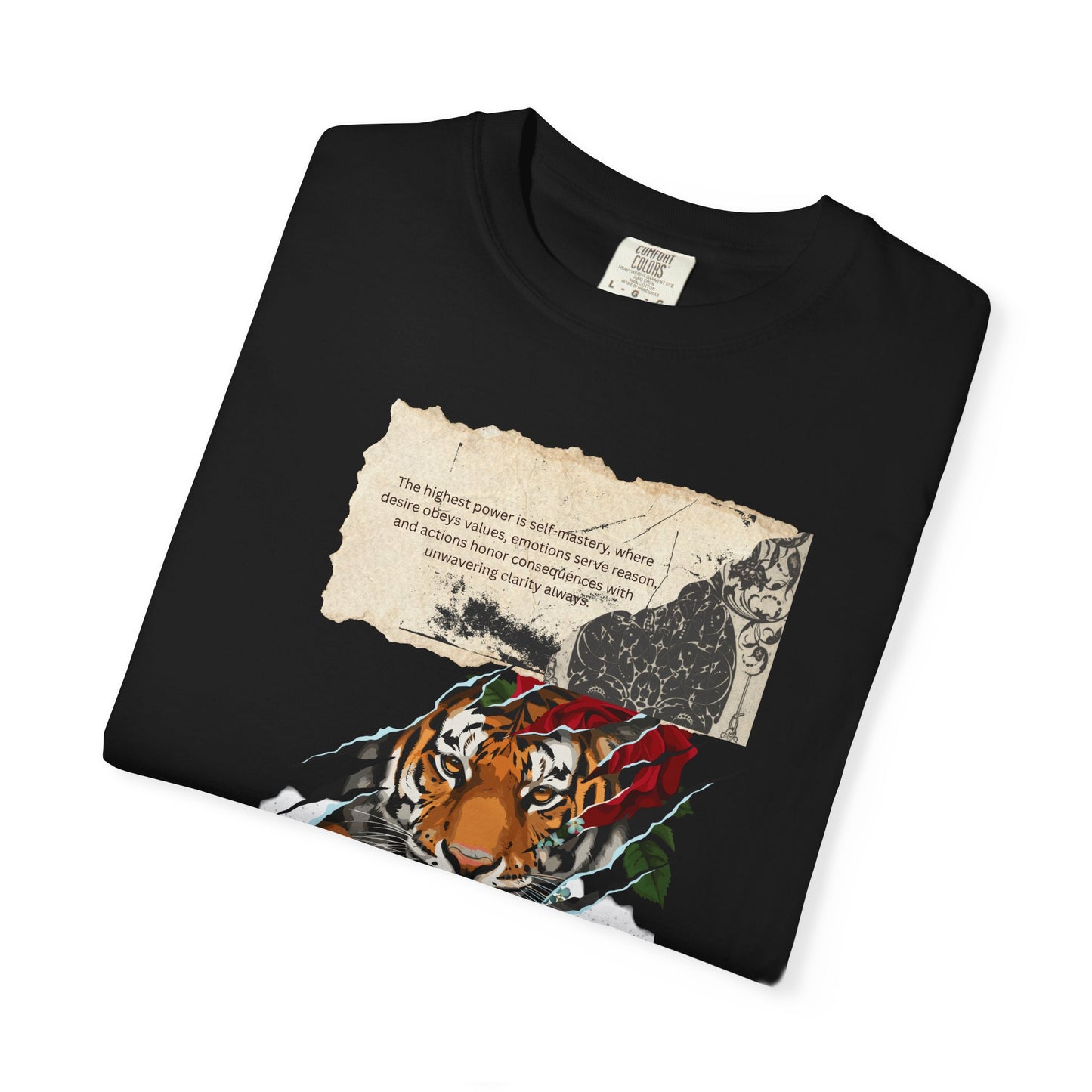 Tiger 'Power' Graphic T-Shirt — Vintage-Inspired Fierce Wildlife Tee