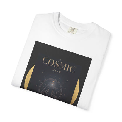 Cosmic Moon Phase T-Shirt — "COSMIC" Gold Celestial Graphic Tee