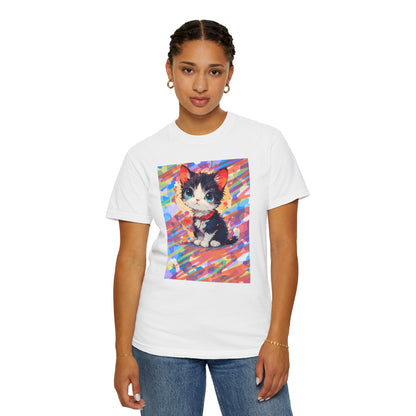 Cute Kawaii Kitten T-Shirt — Colorful Anime Cat Graphic Tee