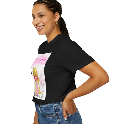 Mi Amor Graphic T-Shirt — Romantic Pink Floral Lips Design