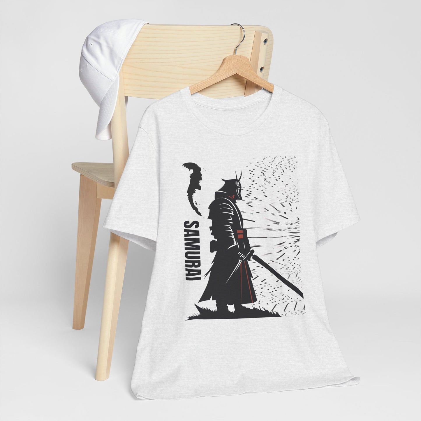 Samurai Graphic Tee - Katana Warrior Silhouette T-Shirt