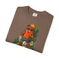 Adventure First Graphic Tee — Hiking Backpacker Badge Shirt