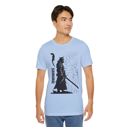 Samurai Graphic Tee - Katana Warrior Silhouette T-Shirt