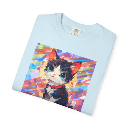 Cute Kawaii Kitten T-Shirt — Colorful Anime Cat Graphic Tee