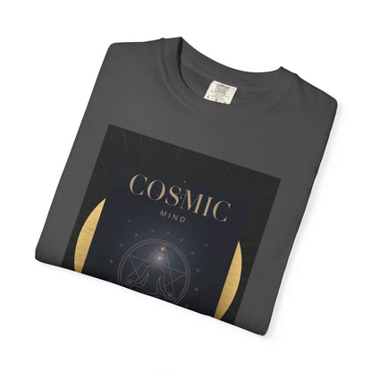 Cosmic Moon Phase T-Shirt — "COSMIC" Gold Celestial Graphic Tee