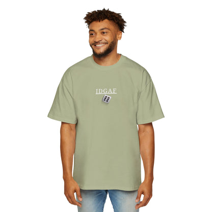 IDGAF Dice Graphic Tee — Bold Red Oversized Men’s T‑Shirt