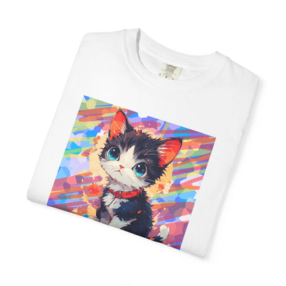 Cute Kawaii Kitten T-Shirt — Colorful Anime Cat Graphic Tee