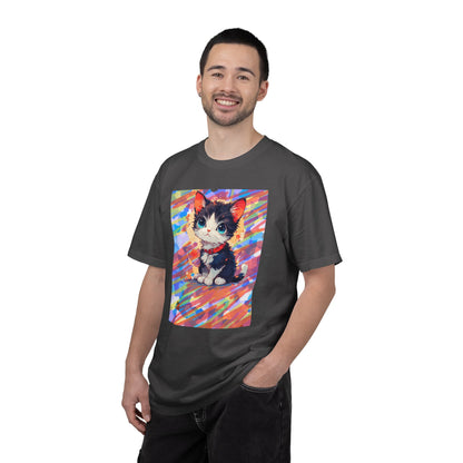 Cute Kawaii Kitten T-Shirt — Colorful Anime Cat Graphic Tee