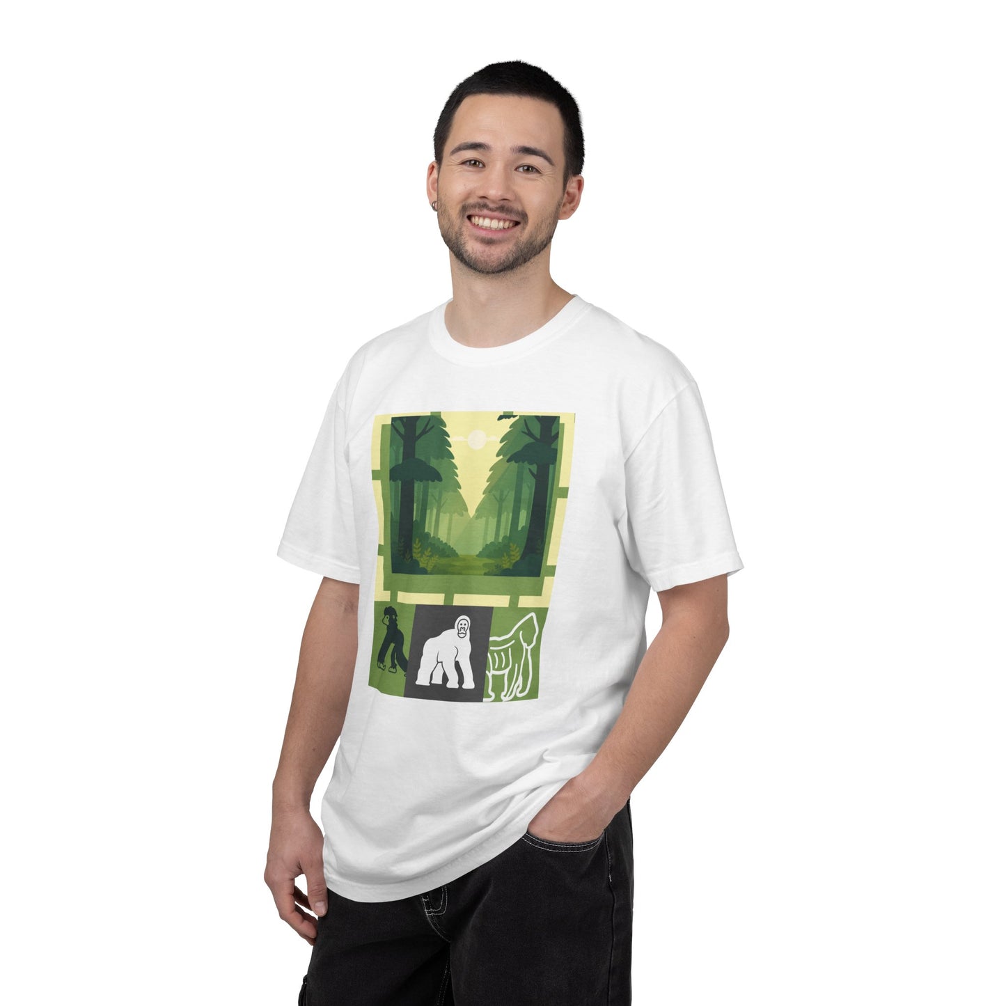 Sasquatch Forest Graphic T-Shirt — Bigfoot Nature Adventure Tee
