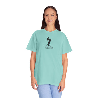 T-Shirt — Funny Tall Joke Design “I May be long, but my patience is short.”