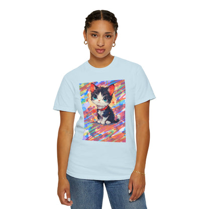 Cute Kawaii Kitten T-Shirt — Colorful Anime Cat Graphic Tee
