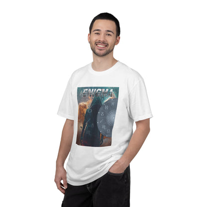 Enigma Astral T-Shirt — Zodiac Wheel & Cosmic Raven Graphic Tee