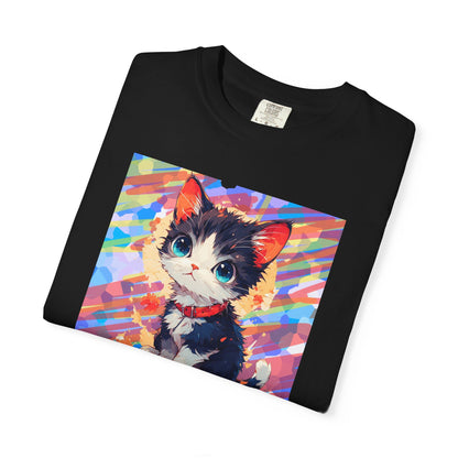 Cute Kawaii Kitten T-Shirt — Colorful Anime Cat Graphic Tee