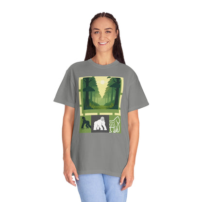 Sasquatch Forest Graphic T-Shirt — Bigfoot Nature Adventure Tee