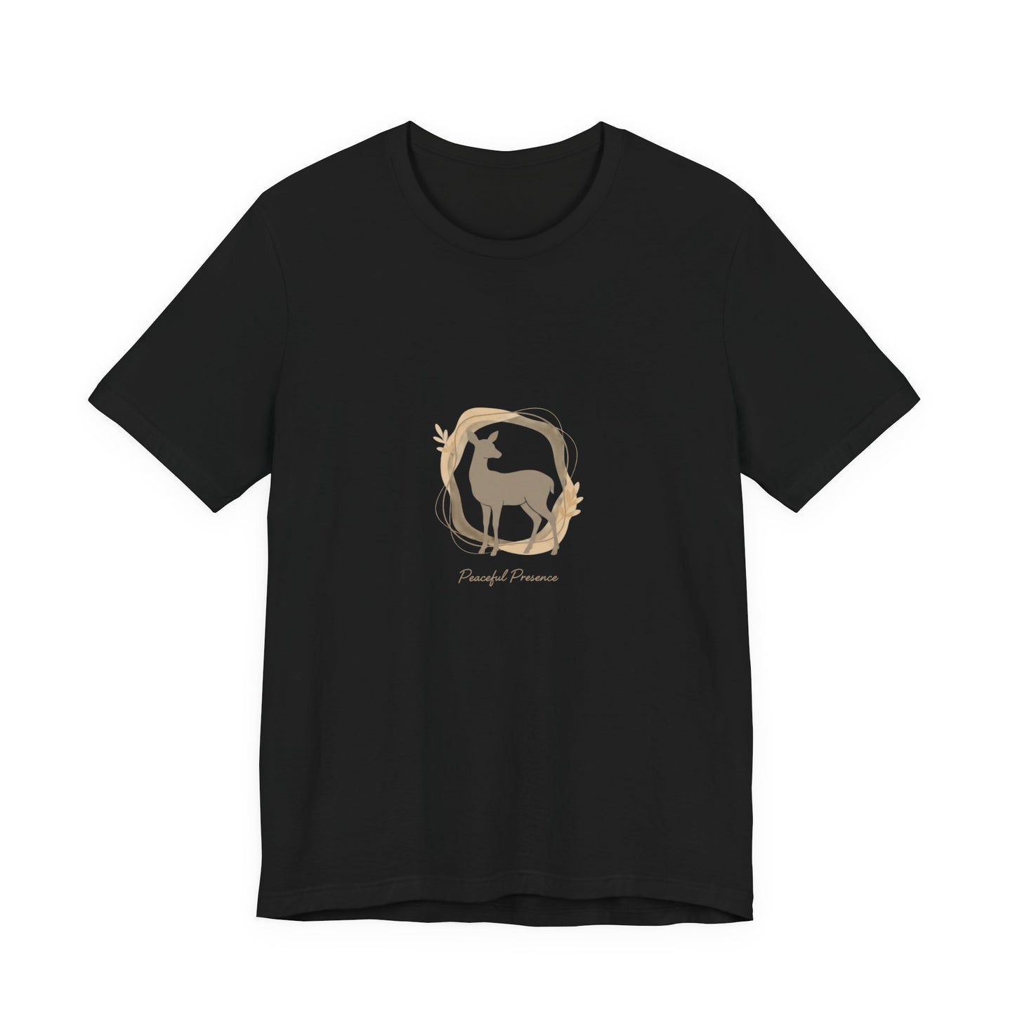 BLACK_Minimal_Deer_Silhouette_Tee_neutral_animal_spots_quiet_nature_pattern