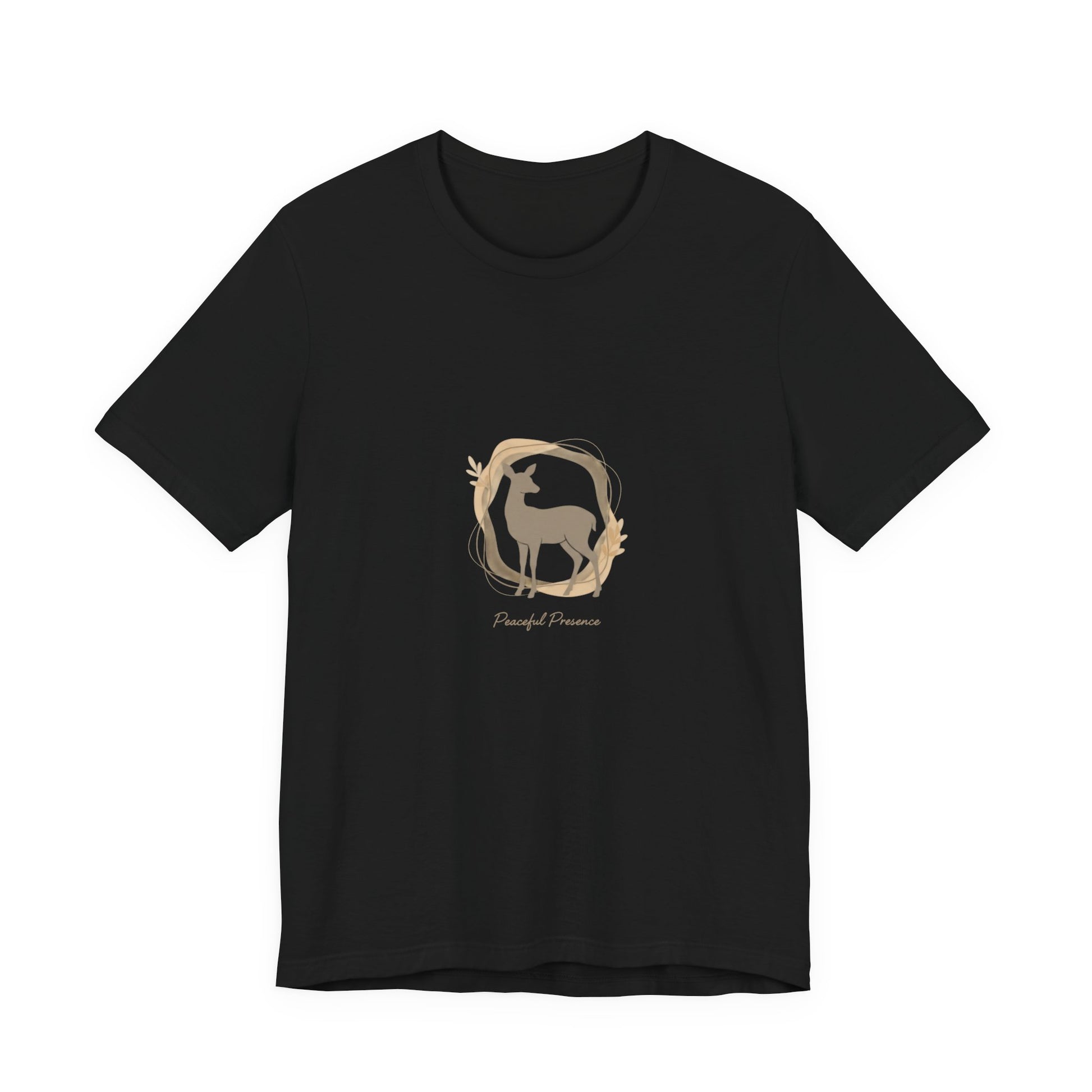 BLACK_Minimal_Deer_Silhouette_Tee_neutral_animal_spots_quiet_nature_pattern