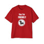 Dachshund Mini Graphic - Yes I'm friendly  Red T-shirt
