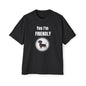 Dachshund Mini Graphic - Yes I'm friendly  black T-shirt