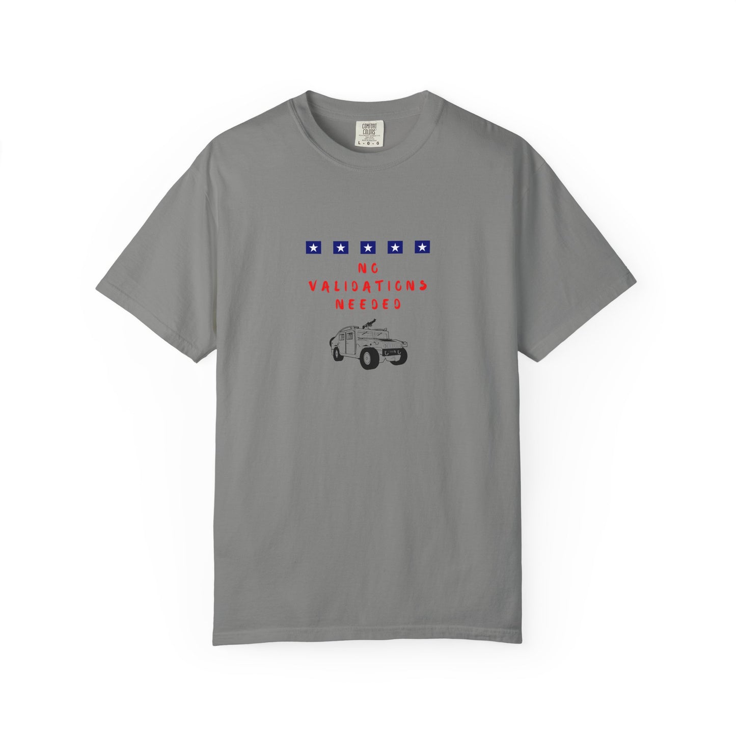Dark Gray  t-shirt with graphic design No validations Needed