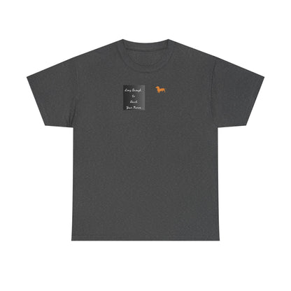 Dark Grey  T-shirt long enough to reach your nerve dachshund